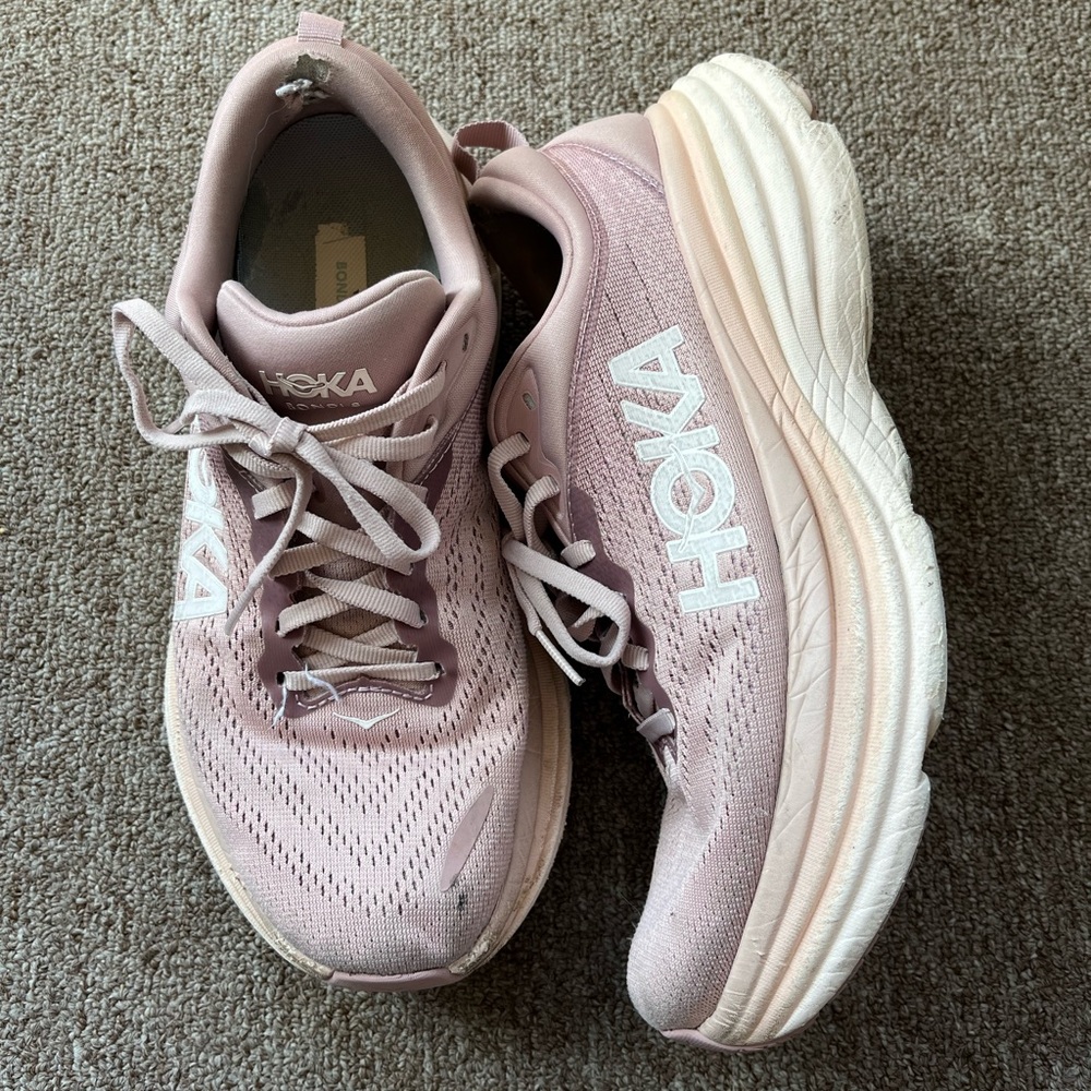 Hoka Women's Pale Pink Athletic Shoes
